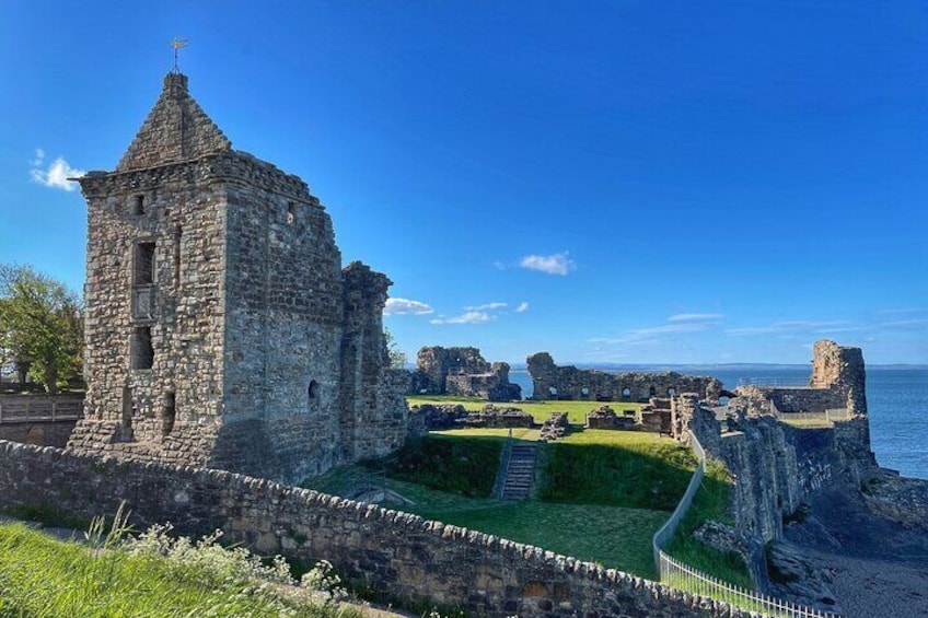 St Andrews Castle, looking out over the sea