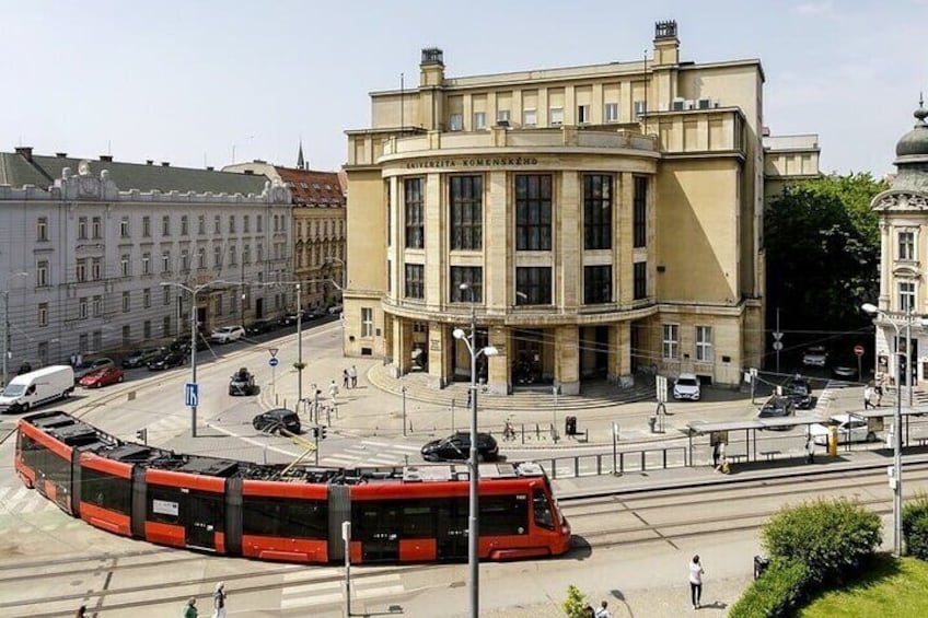 UFO&Blue Church in Bratislava by Presporacik Sightseeing Vehicle