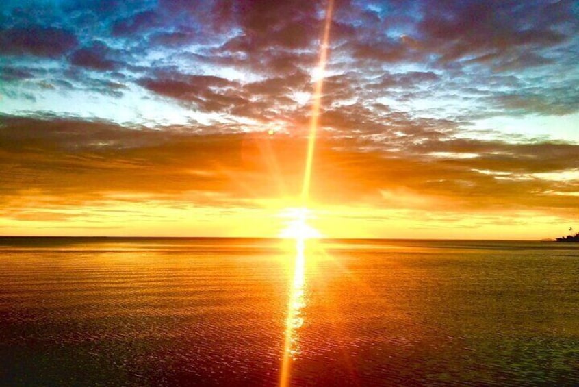 Sunset of Bora Bora, one of the most beautiful.