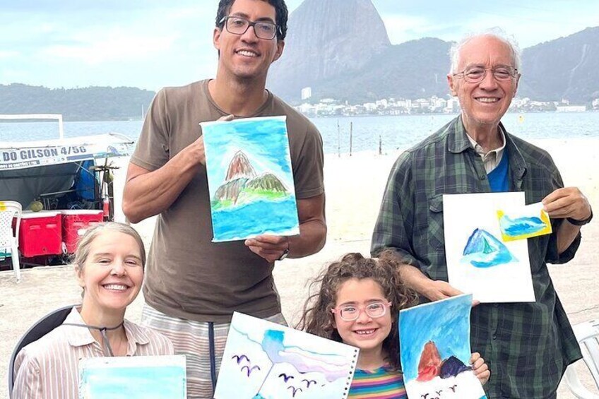 Watercolor at the beach - An experience in Copacabana