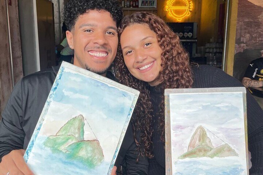 Watercolor at the beach - An experience in Copacabana