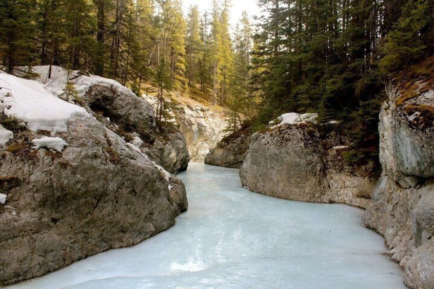 Winter Tour Grassi Lake and Grotto Canyon Icewalk from Calgary