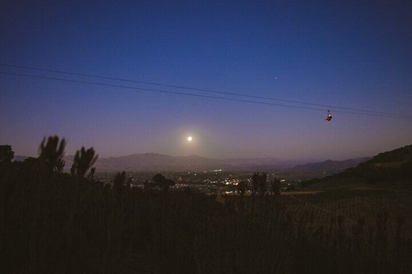 Moonlight Zipline Tour near Santa Barbara