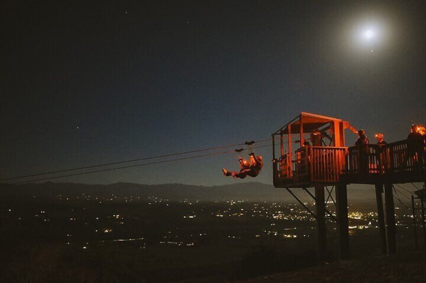 Moonlight Zipline Tour near Santa Barbara