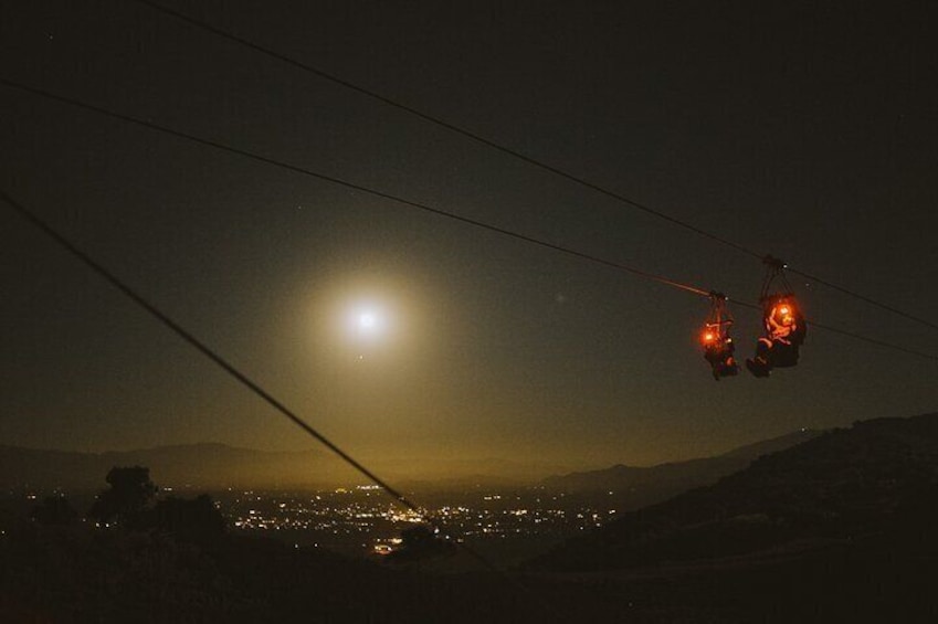 Moonlight Zipline Tour near Santa Barbara