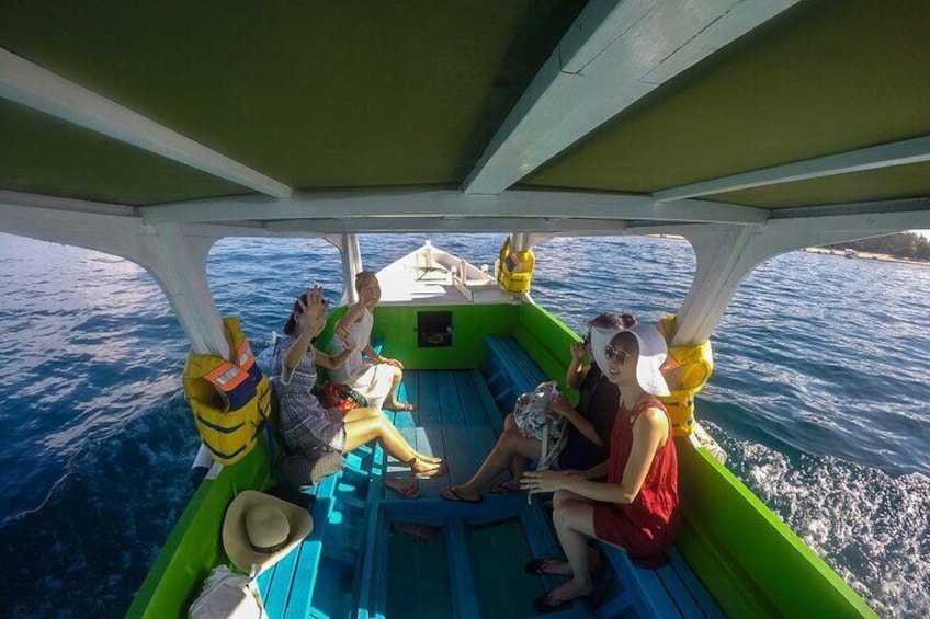 Private group snorkeling with glass-bottom boat