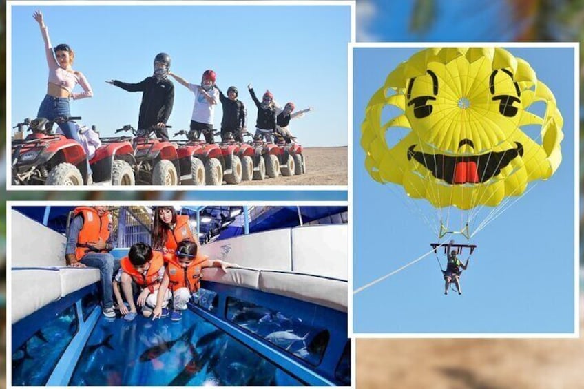 Mega Safari ATV Quad Glass boat Parasailing Lunch-Sharm El Sheikh