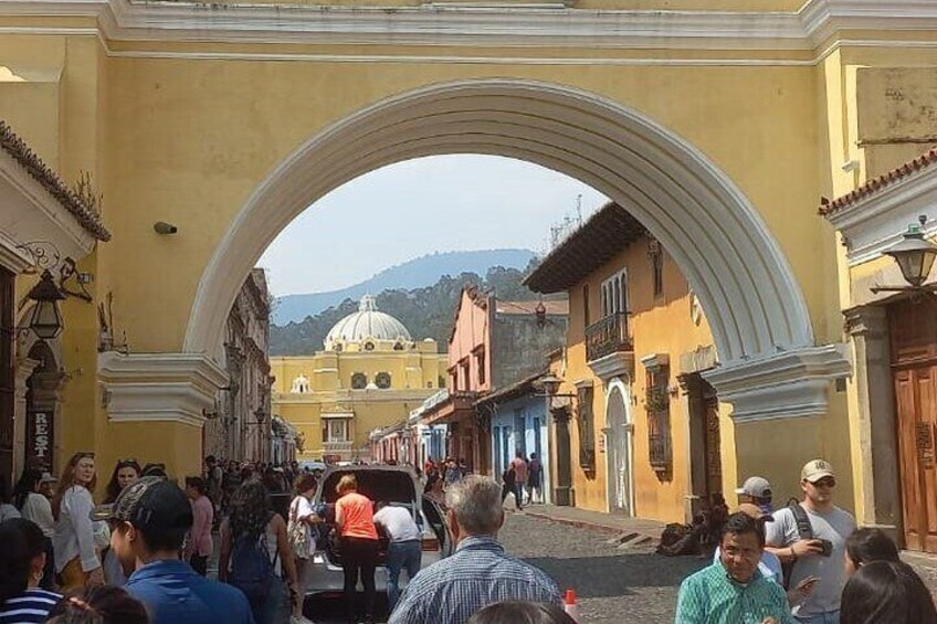 Antigua with its cobblestone streets and colonial architecture