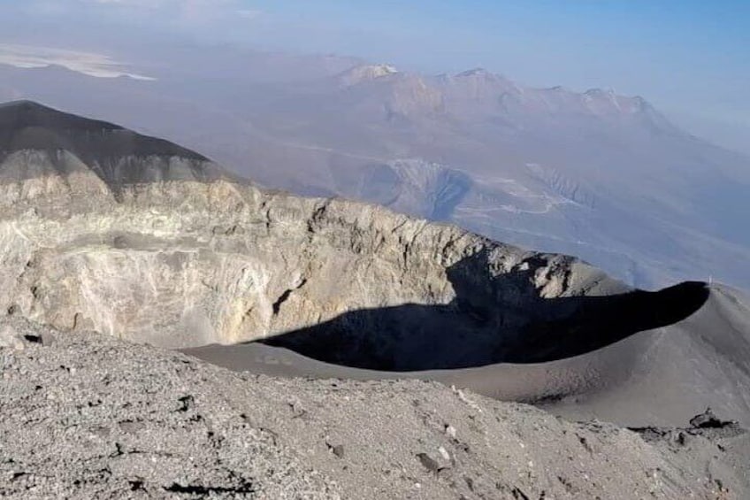 Misti crater without snow, spring season