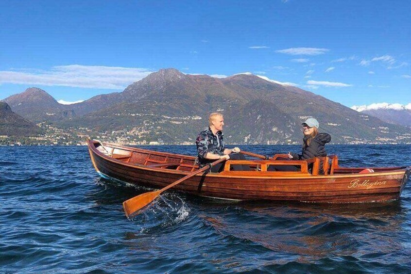 Bellagio Rowing Experience with a Vintage wooden boat