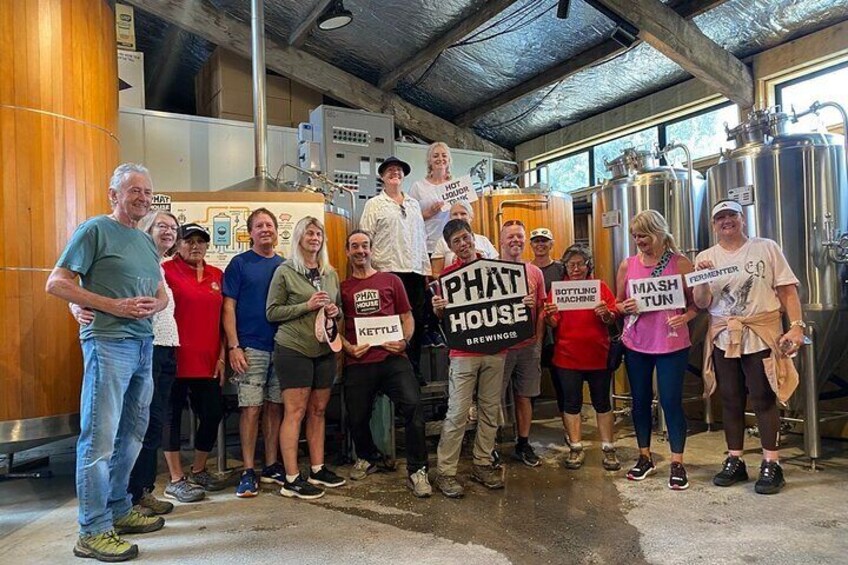 Group photo at the end of the PhatHouse Brewery Tour