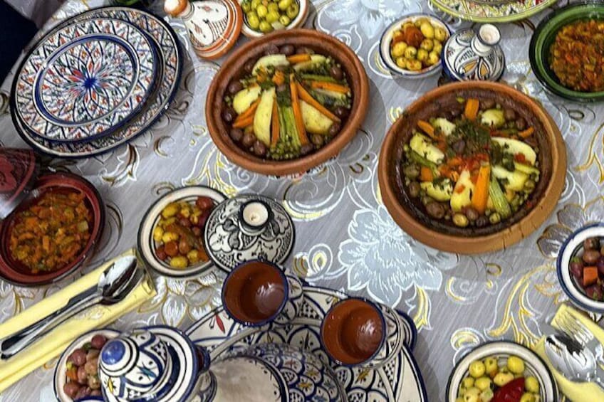 Moroccan Cooking Class and Market Tour with Local Family