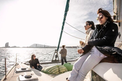 Barcelona Private Catamaran, Snacks and Cava, Sunset Option