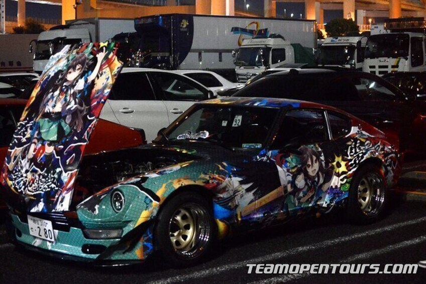 Itasha trip to famous car meet up spot Daikoku Parking 