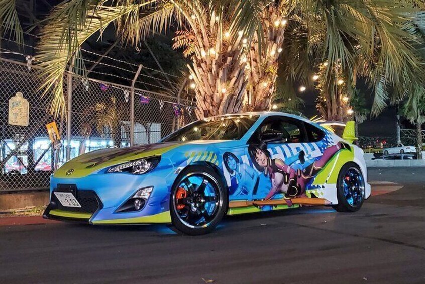 Itasha trip to famous car meet up spot Daikoku Parking 