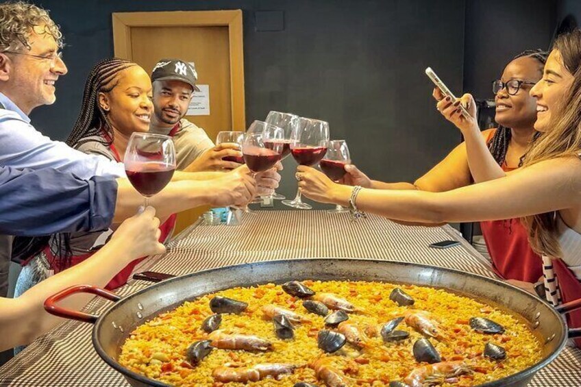 Seafood Paella Maestro with Tapas and Sangria