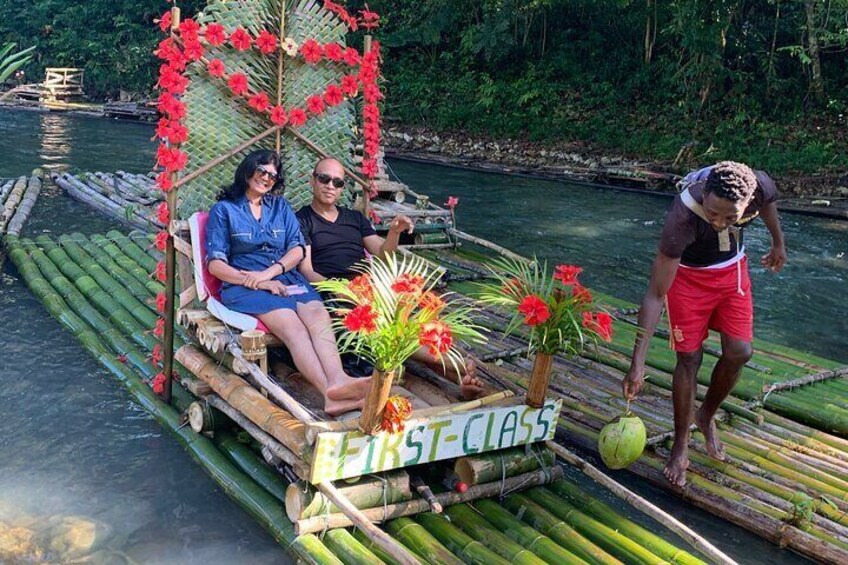 Montego Bay River Rafting and Limestone Foot Massage Private Tour