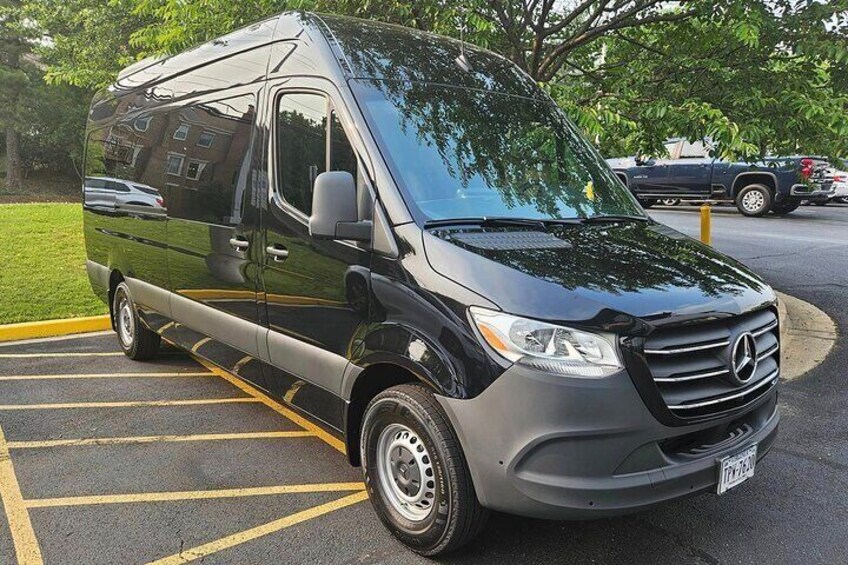 Capacity for up to 13 passengers in our Mercedes Benz Sprinter! 