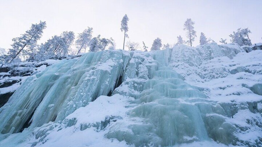 Rovaniemi Korouma Frozen Waterfalls Hiking Tour with BBQ
