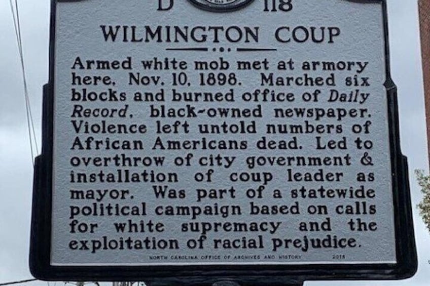 Wilmington Coup and Massacre Historic Tour