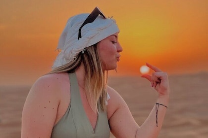 Sunset desert safari with dinner in tented camp(private tour)