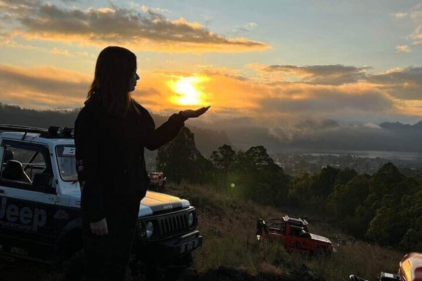 Batur Jeep Sunrise with Cepung Waterfall Delight Tour