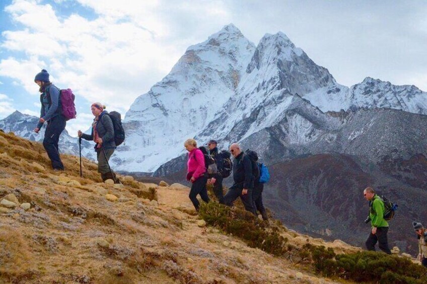 View of Ama Dablam while acclamatization hike to Nangkartsang peak