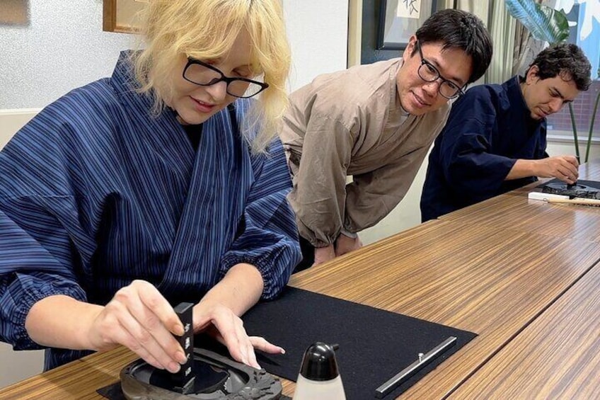 Tokyo: Calligraphy Experience and Original T-Shirt Creation