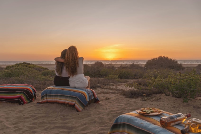 Sunset Camel Safari with Mexican buffet, Tequila and beach bonfire