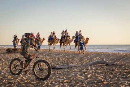 Sunset Beach Electric bike & Camel ride with Mexican dinner and Tequila