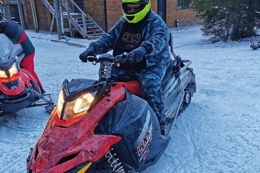 Snowmobiles Rides in the Carpathian and Winter Sports 