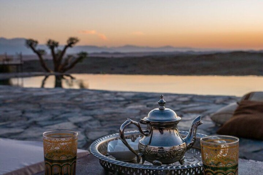 Romantic dinner under the stars in the Agafay Desert