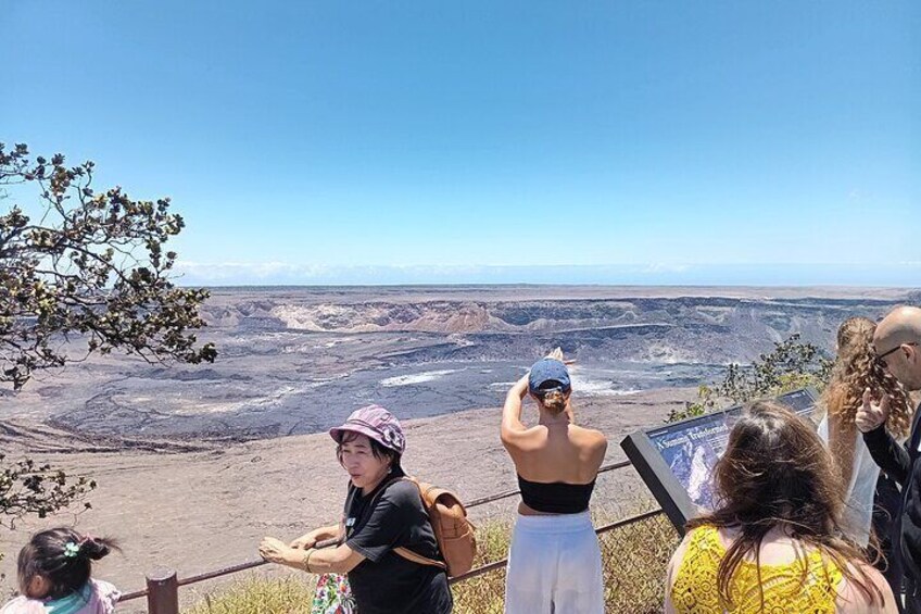 Crater overlook at the hawaii volcano national park. 