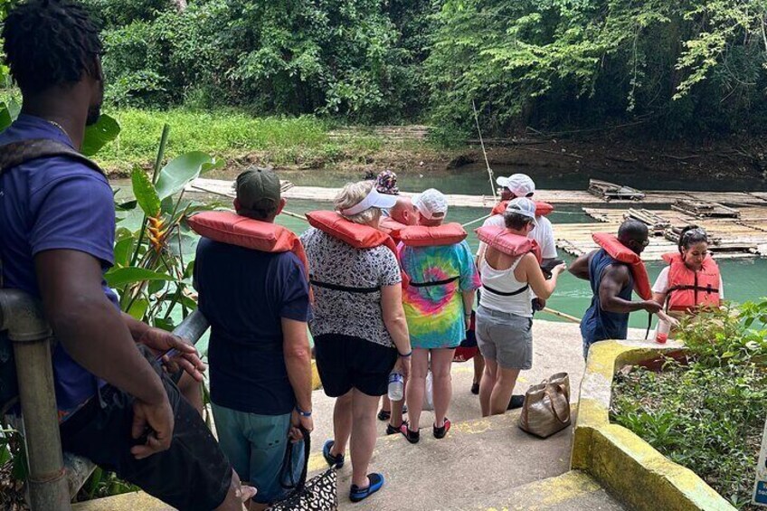 Getting ready for rafting on the river
