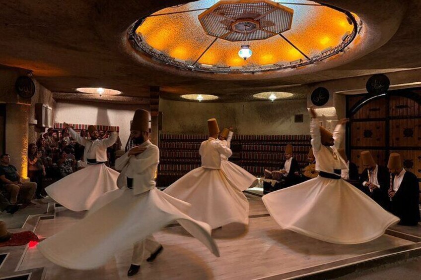 Whirling Dervishes in Historical Cave in Cappadocia