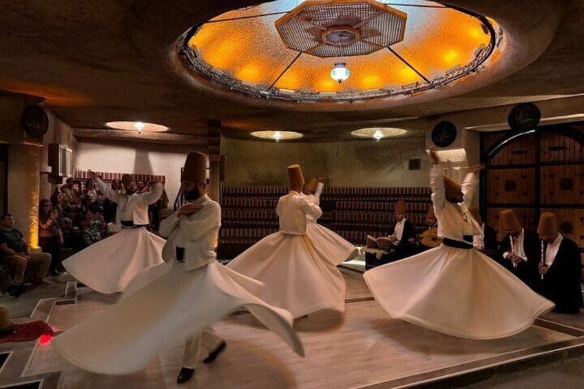 Whirling Dervishes in Historical Cave in Cappadocia