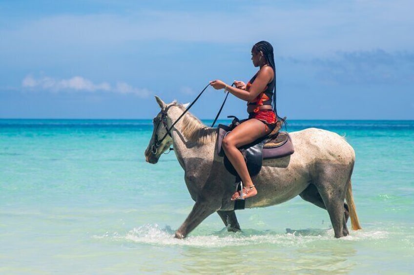 Ocean Front Horse Ride and Swim in Montego Bay