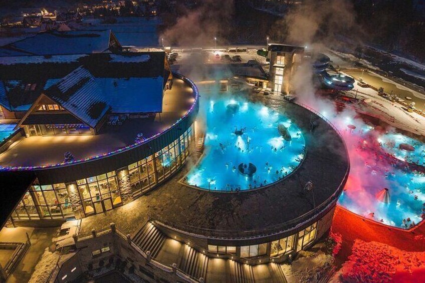 From Krakow Snowmobile with Thermal Pools and Hotel Pickup