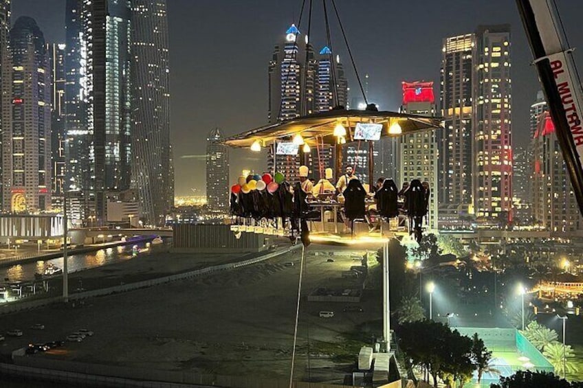 Dubai Dinner in the Sky Experience at Dinner or Lunch Time