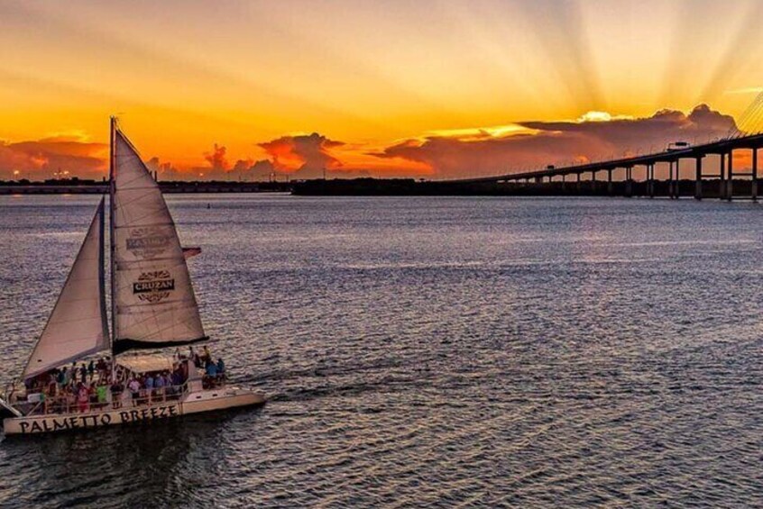 Charleston Iconic Sunset Sail - Lux Catamaran w/Bar & Bathrooms