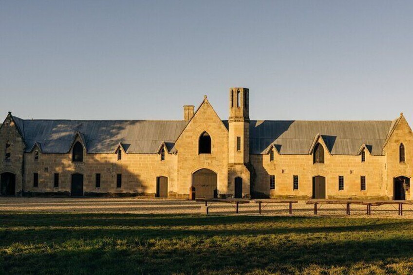 The historic stables at our Pontville distillery