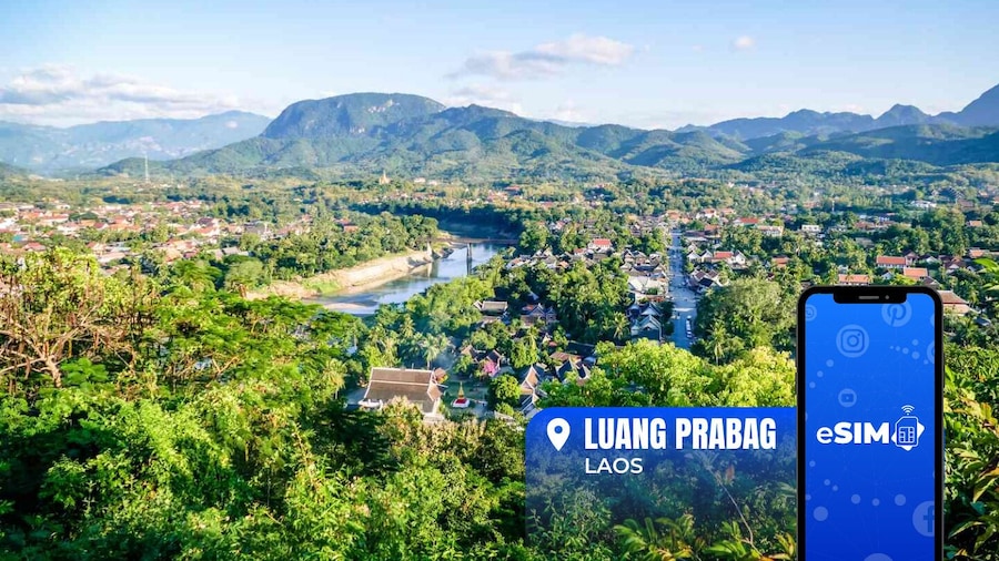 Luang Prabang: Unlimited Laos Internet with eSIM Mobile Data Plan