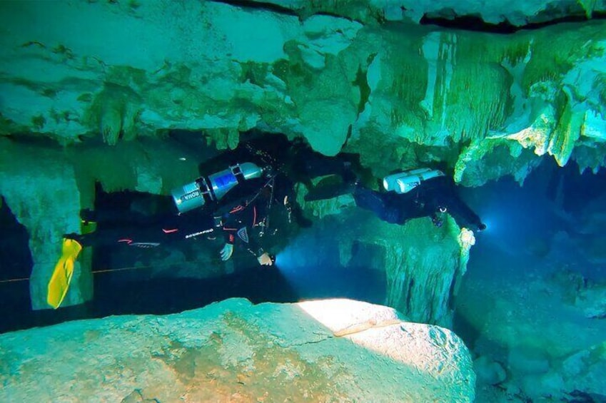 Cenotes El Pit and Nicte Ha Guided Diving Tour