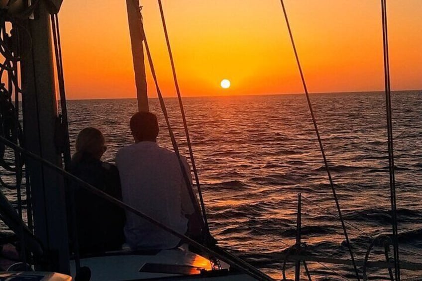 Ibiza sunset boat trip with gourmet appetizers and champagne