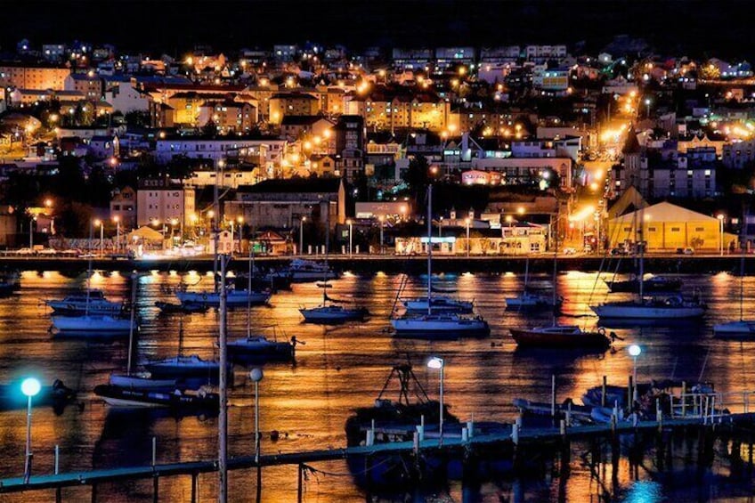 Beagle Canal and panoramic view of Ushuaia