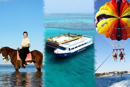 Paseo a caballo increíble, parasailing y semisubmarino - Hurghada