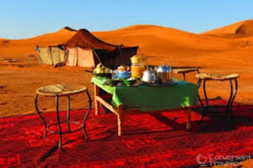 Erg Chigaga Dunes breakfast 