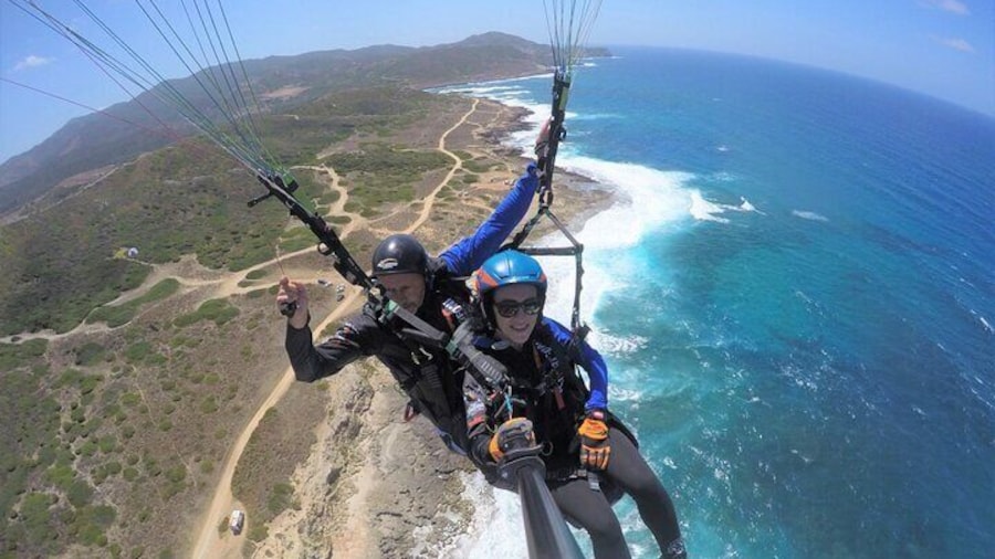 Castelsardo Tandem Paragliding Flight in Littigheddu