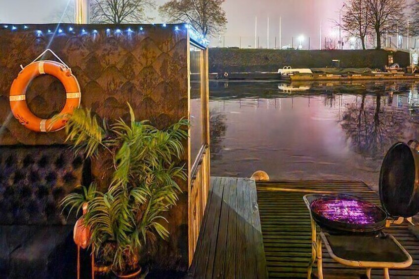 Floating Sauna in Daugava River