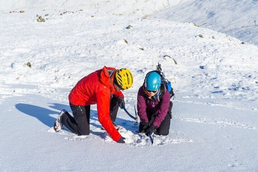 Checking snow